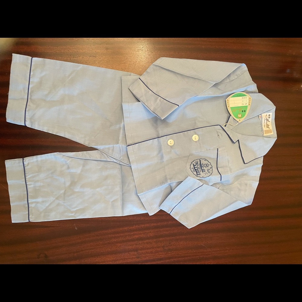 Blue willow chinoiserie grandmillenial boys pajamas